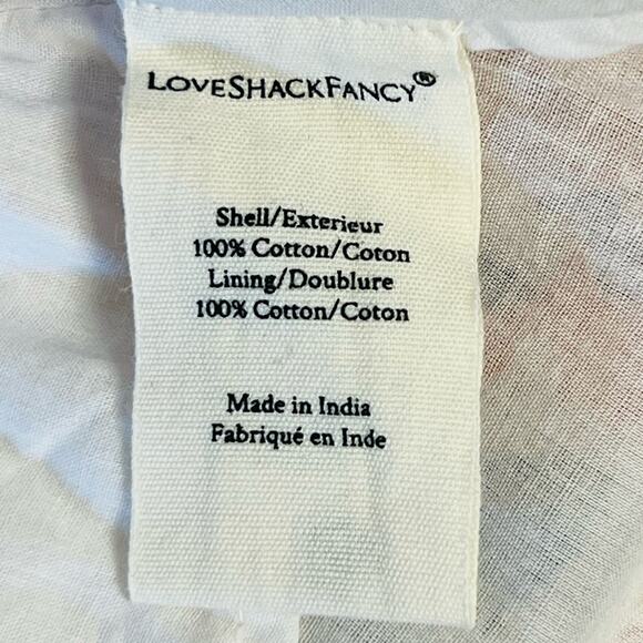 LoveShackFancy Women’s Sz M Novalie Dress in Rush of Red Mini Floral Lace - Picture 16 of 16